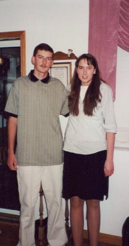 CHRISTOPHER WITH HIS SISTER JESSICA